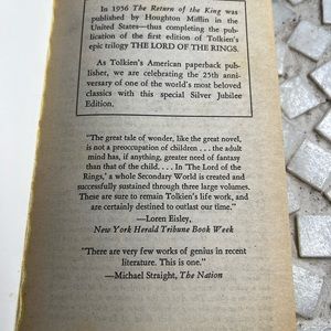 J.R.R Tolkien Lord Of The Rings Part Three The Return Of Th King 1984 Ballantine